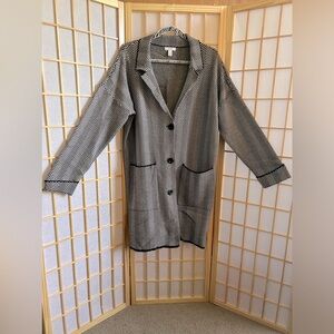 Nine West Black/White womens Cardigan, size XL, EUC